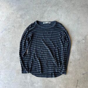 Michael Stars y2k grey striped top Womens size XS